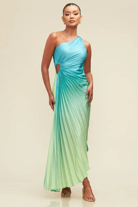 Shop the Elegant Sanibel Maxi Dress in Blue Green Ombre | Lady Black Tie Small Shop the Elegant Sanibel Maxi Dress in Blue Green Ombre | Lady Black Tie Small