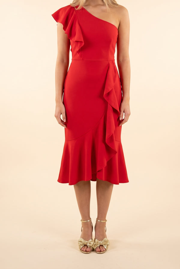 Scarlet Sway Midi Dress, Front