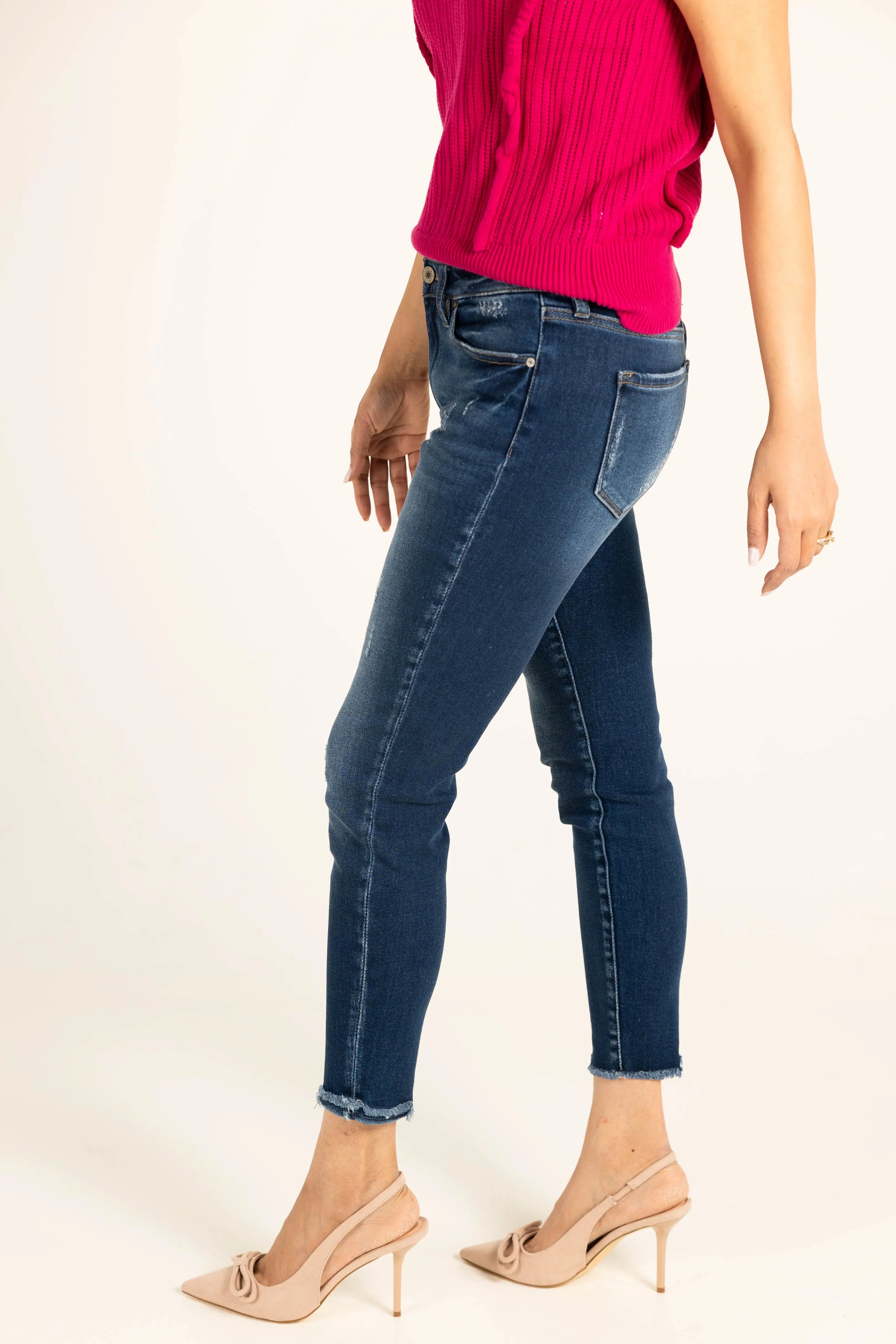 Beautiful Day Mid Rise Ankle Jeans Kan Can