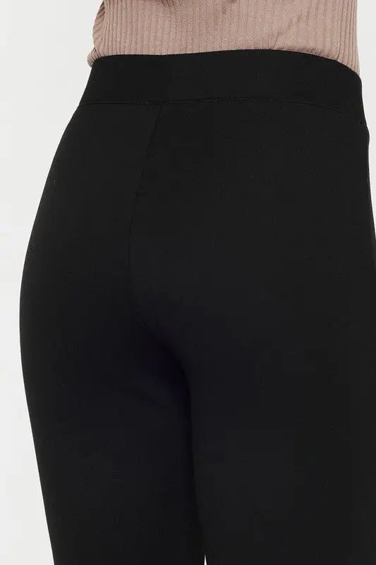 Lead From The Heart Low Rise V Shape Ponte Flare Pants Kan Can