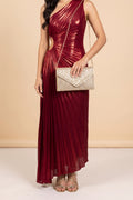 Front view of the Gemma rhinestone envelope clutch.