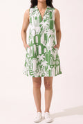 Pick Of The Summer Collared Shift Mini Dress with both functional side pockets in use.