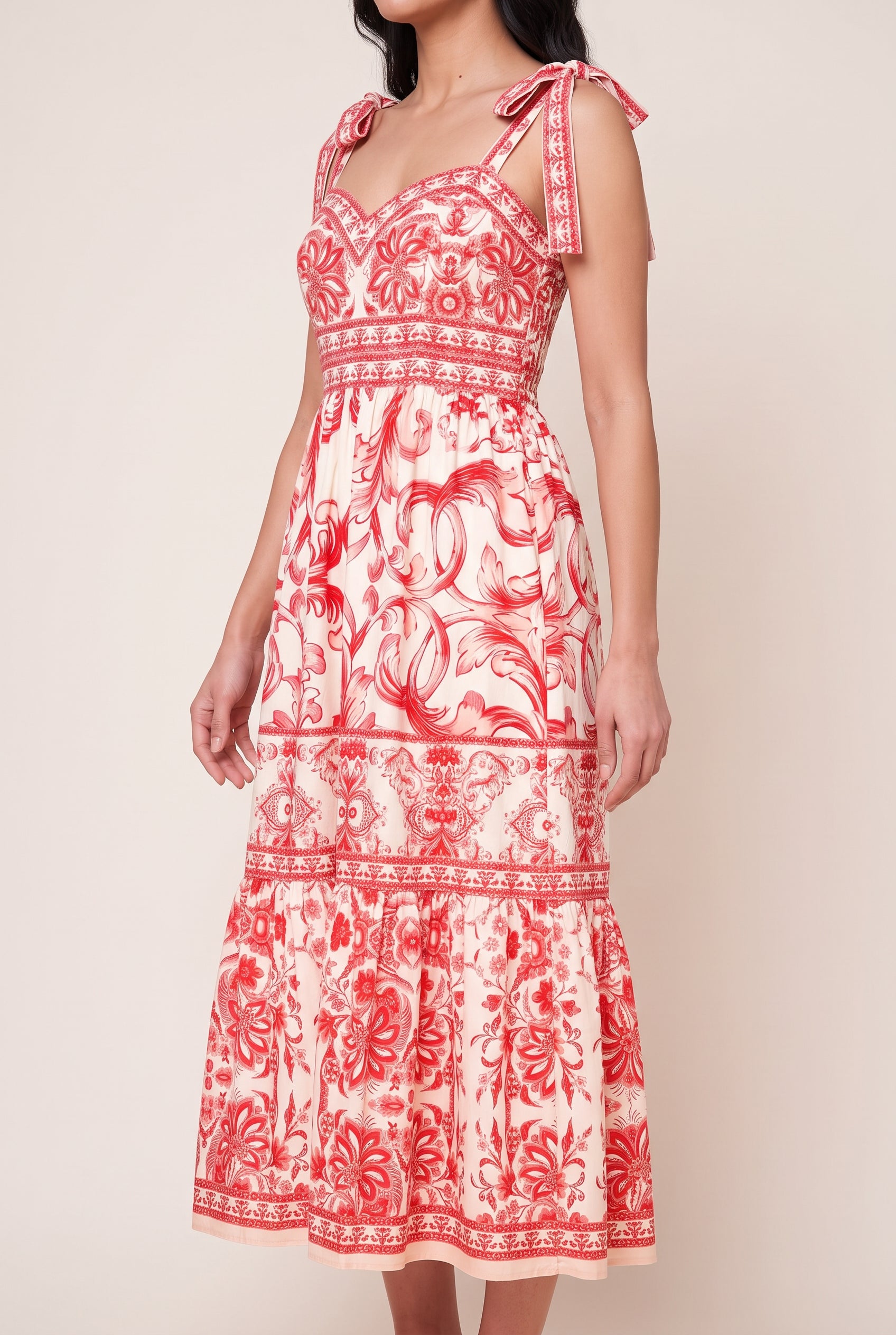 Side seam of the For Another Time Maxi Dress, including any documented closure or pocket opening.