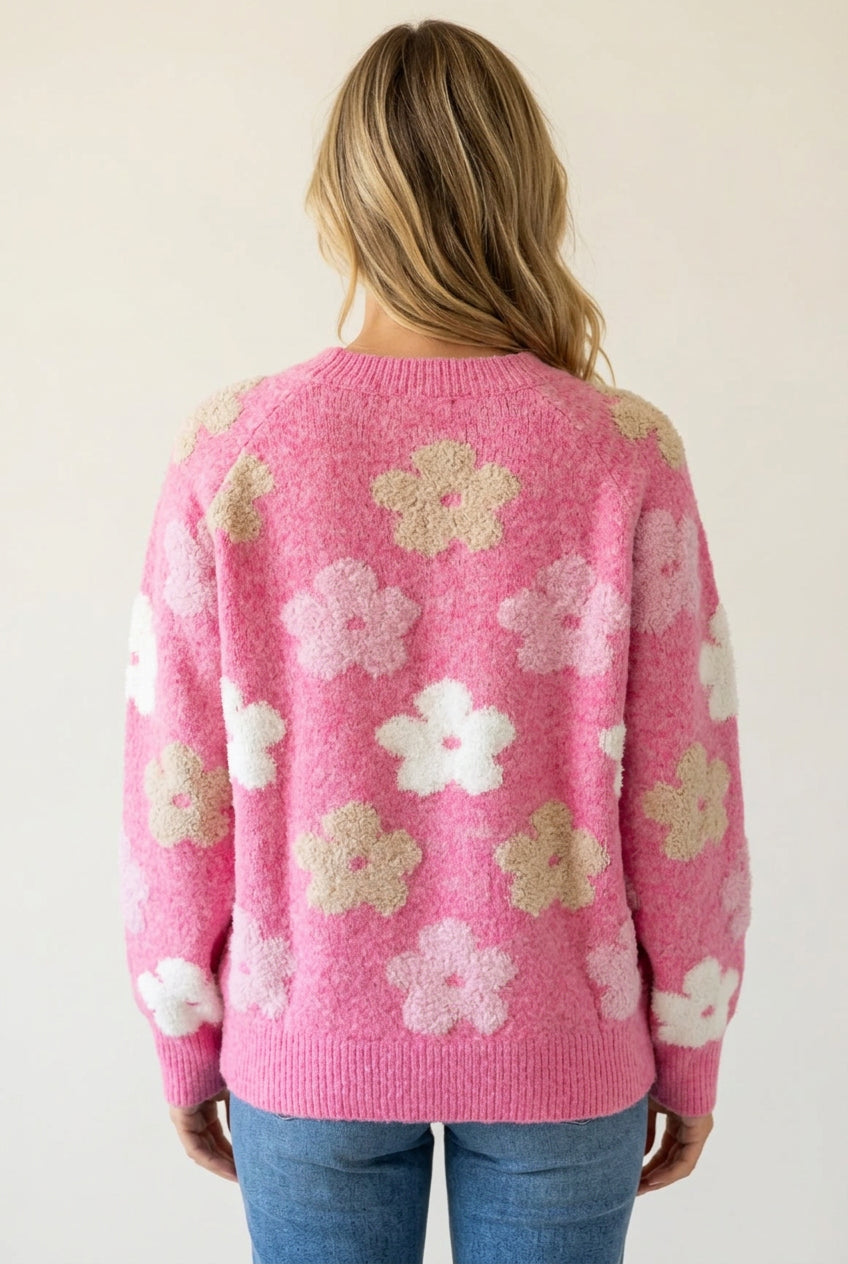 Everly Floral Sweater Top