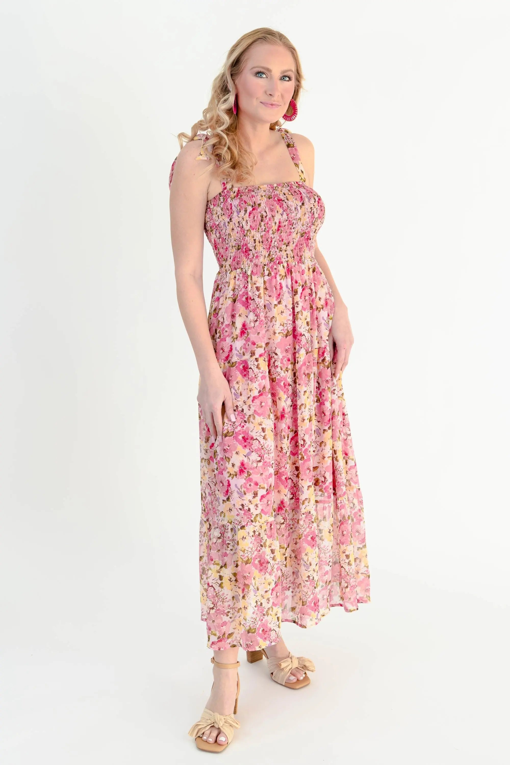 Floral Smocked Maxi Dress | ShopBezza