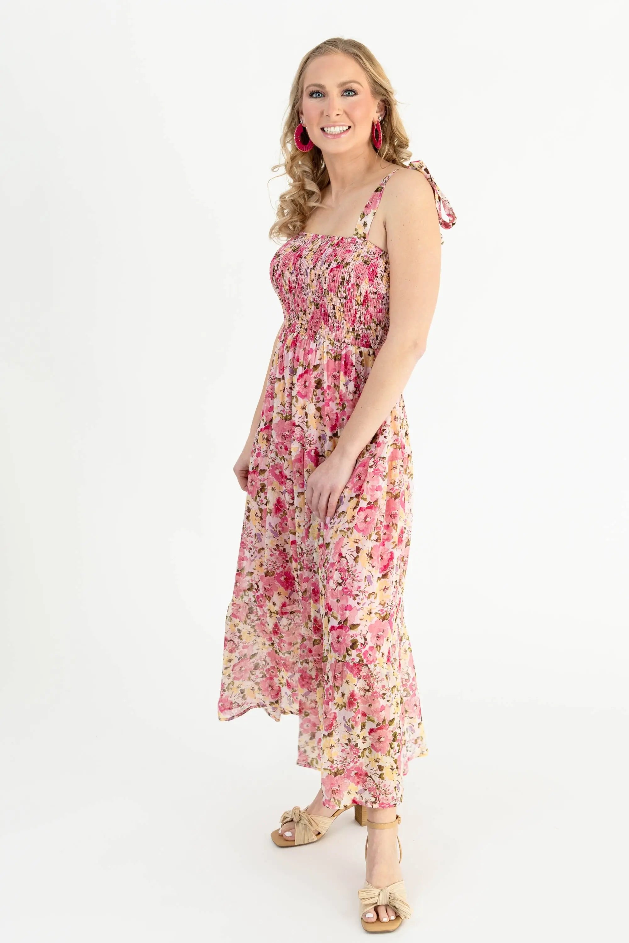 Floral Smocked Maxi Dress | ShopBezza