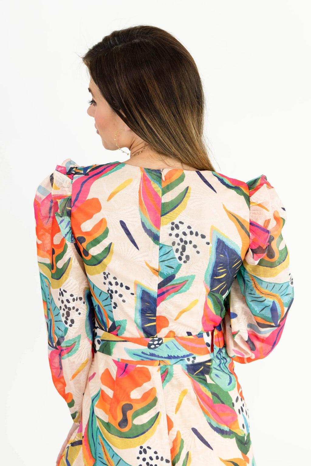 Sun-Kissed Serenity Belted Romper TCEC