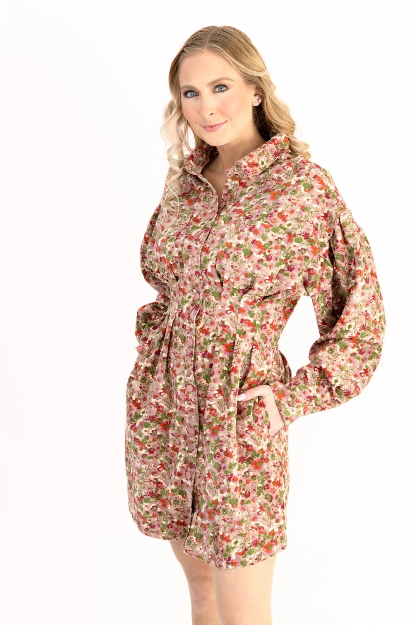 When You Say Nothing at All Corduroy Short Dress FATE INC