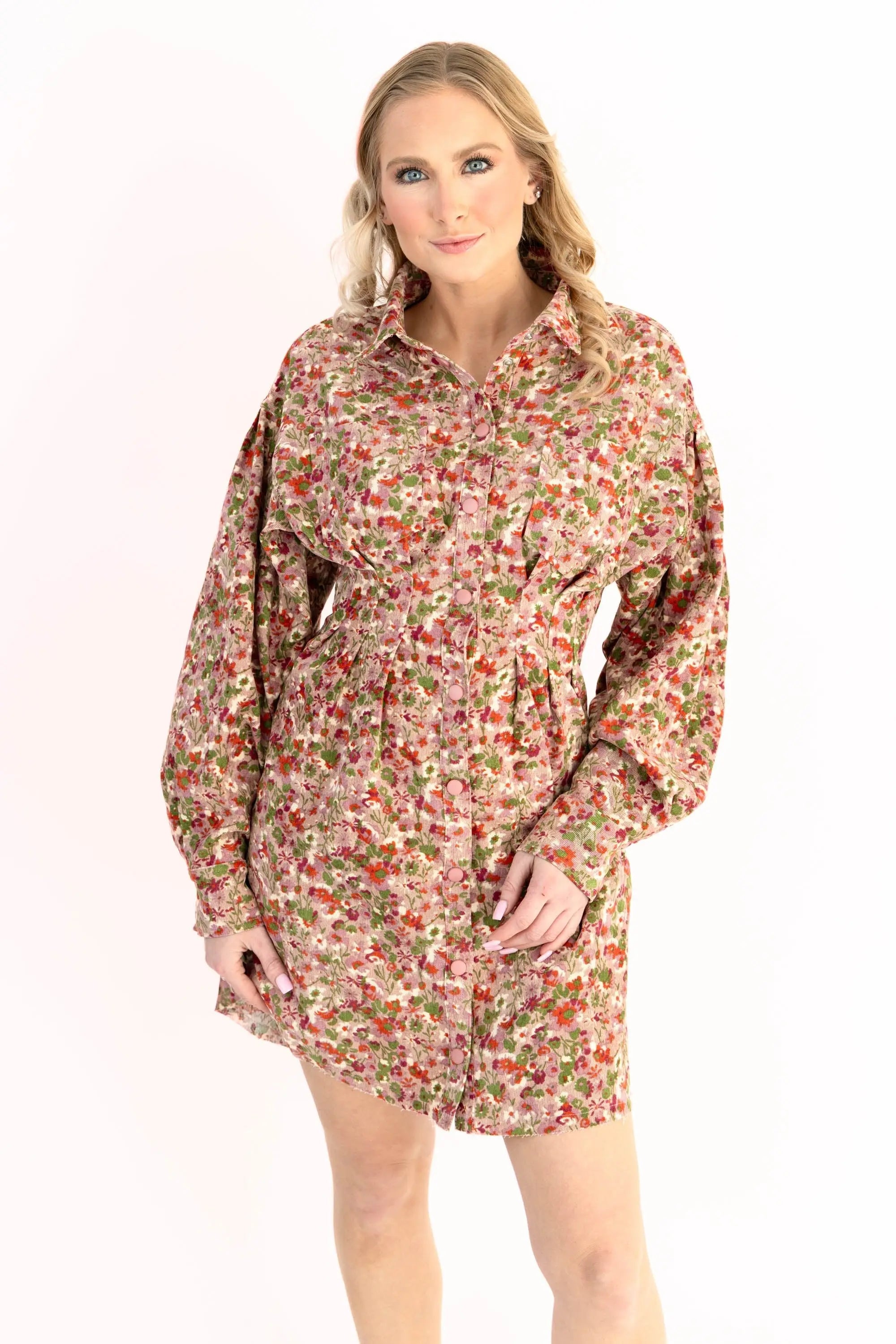 When You Say Nothing at All Corduroy Short Dress FATE INC