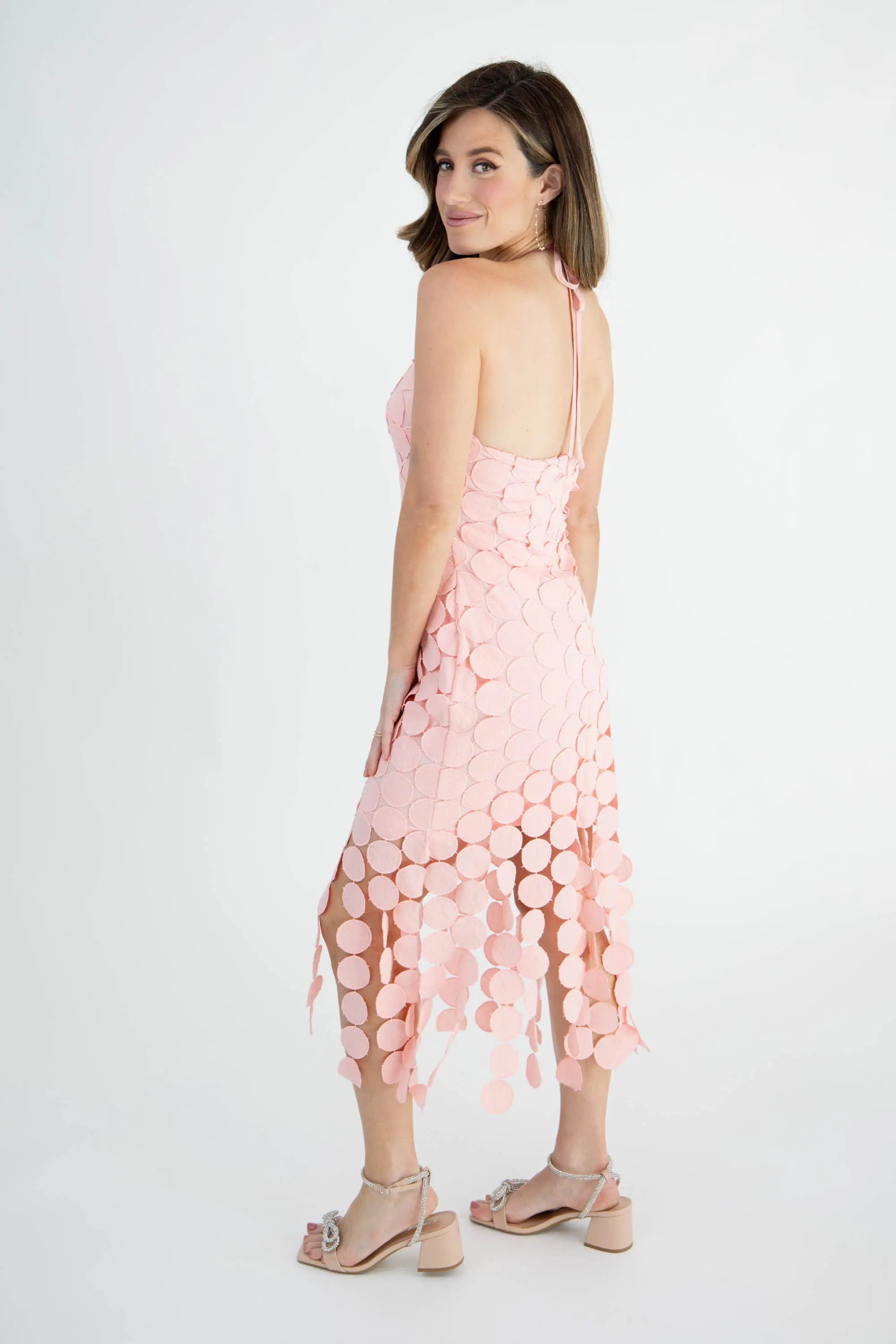 You're Still The One Fringe Crochet Midi Lace Dress Main Strip
