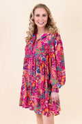Sway with the Blossoms Mini Dress FLYING TOMATO