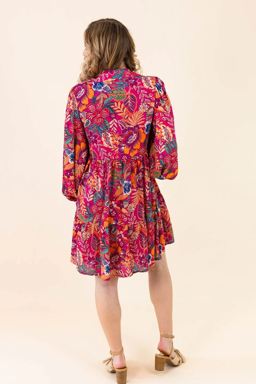 Sway with the Blossoms Mini Dress FLYING TOMATO