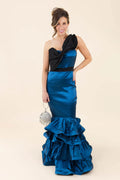 Was It Ever Love Satin Ribbon Ruffle Tiered Maxi Dress CQBYCQ