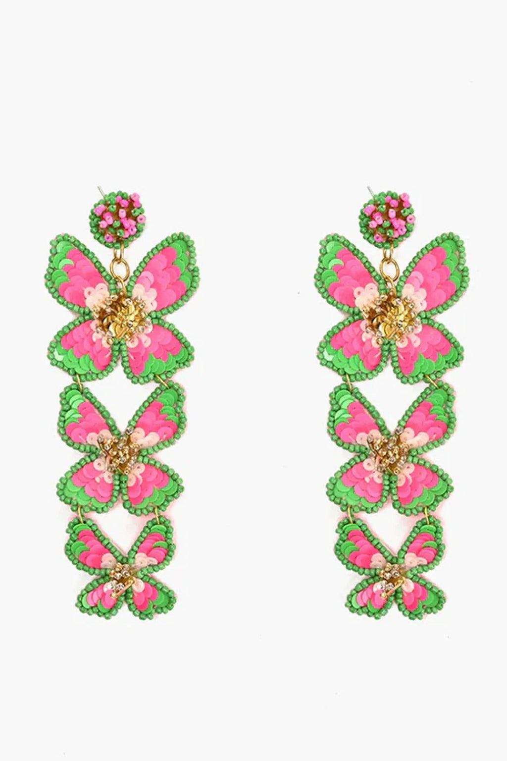 Flora Pretty Pink Earrings America & Beyond