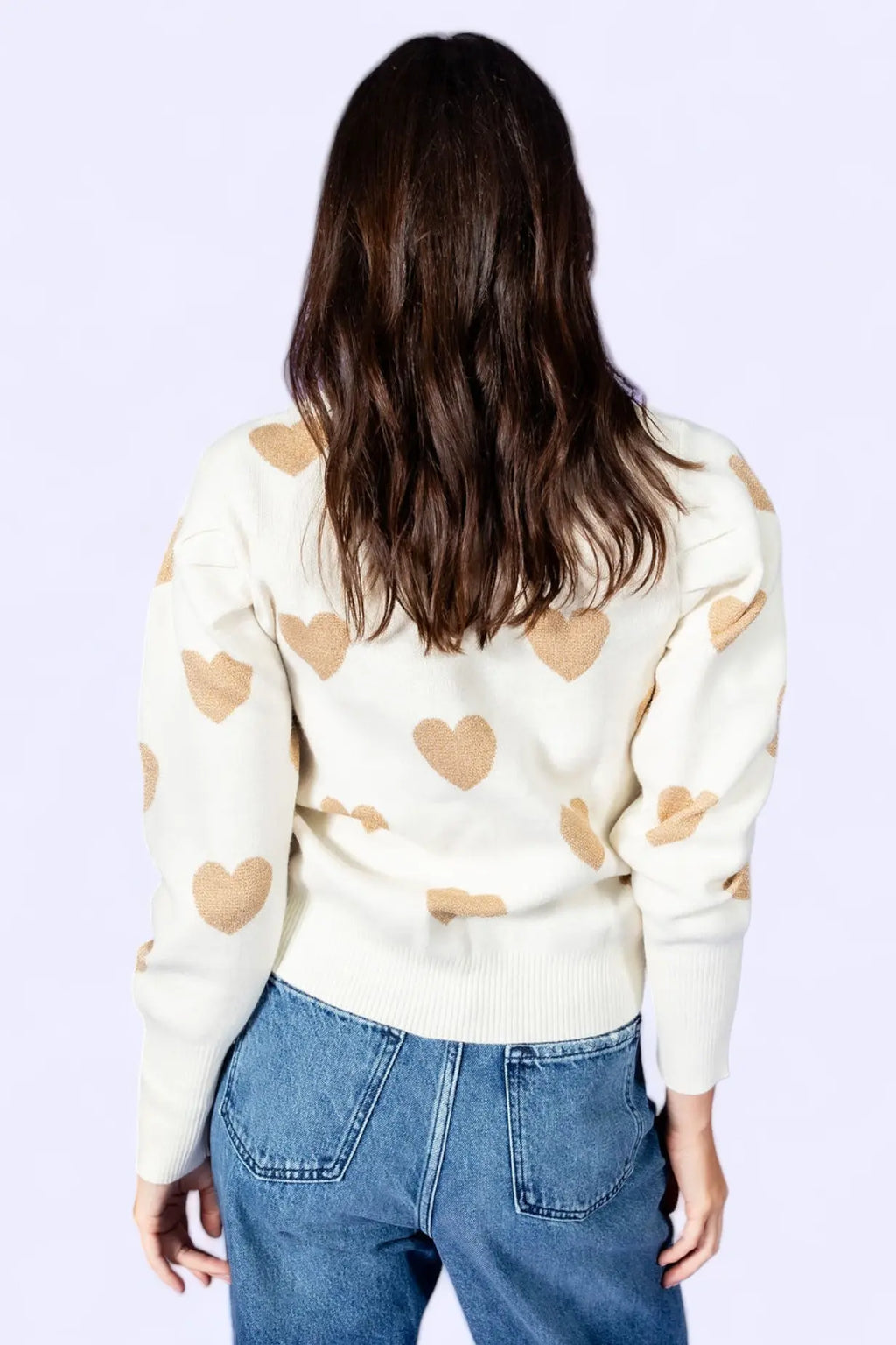 Make Me Feel Golden Heart Sweater Sugarlips