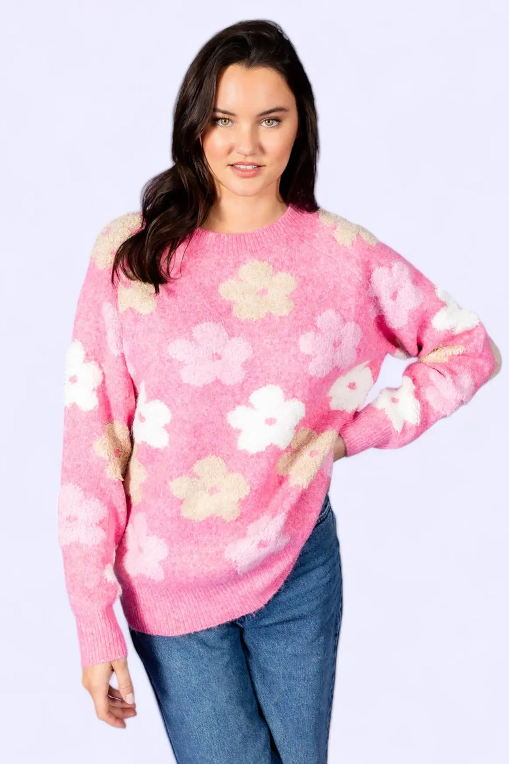 Everly Floral Sweater Top ADORA LA