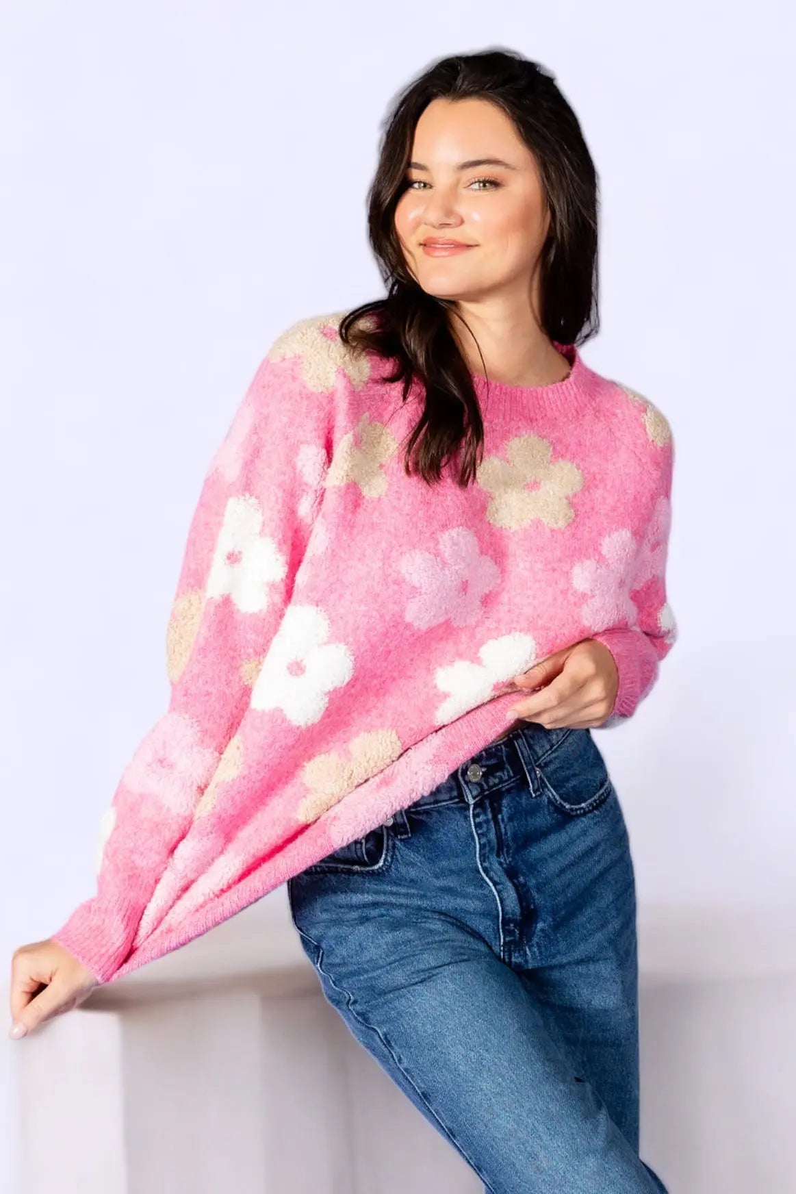 Everly Floral Sweater Top ADORA LA