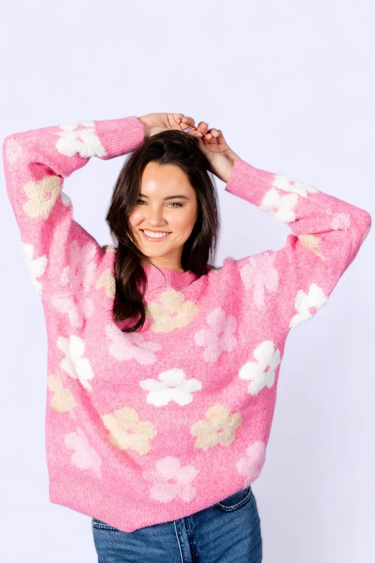 Everly Floral Sweater Top ADORA LA
