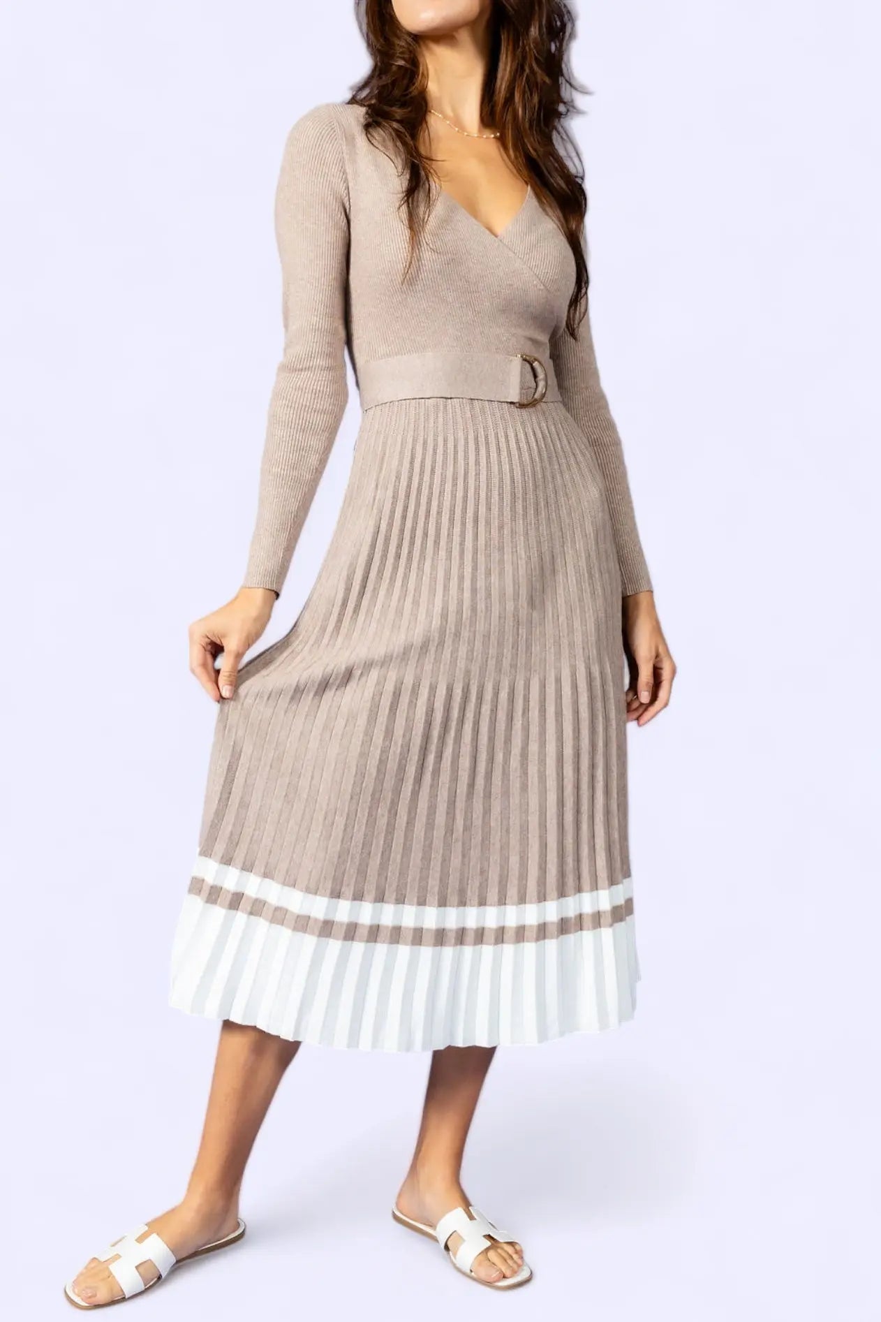 I've Loved You For So Long Pleated Sweater Dress Endless Blu