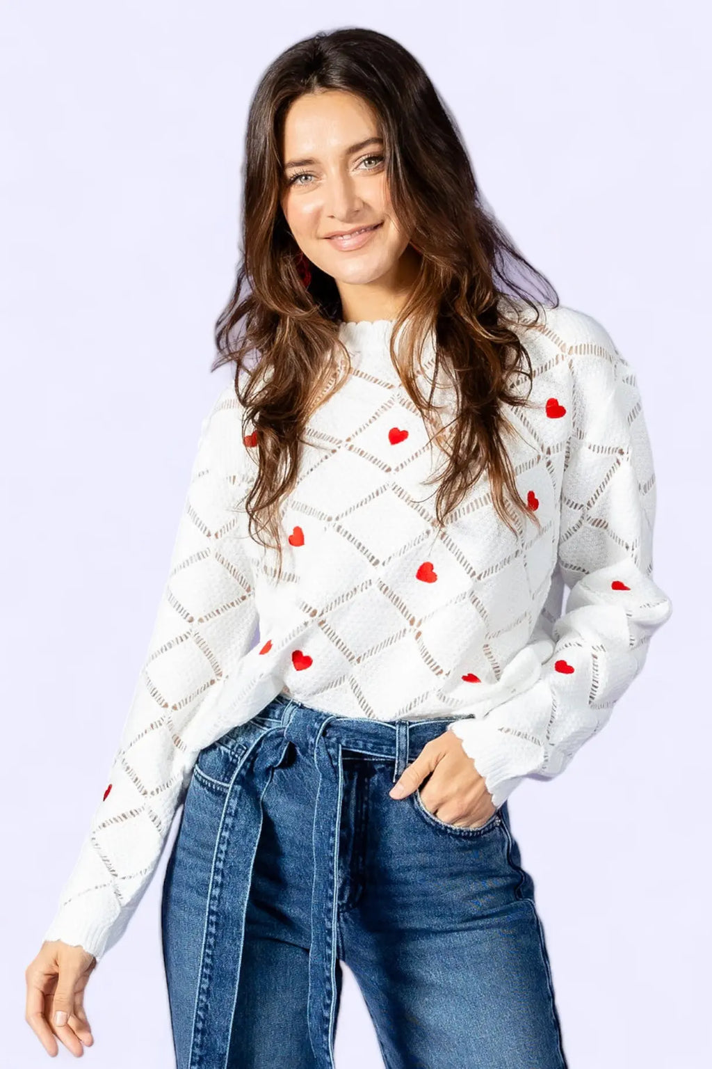 Be My Valentine Heart Sweater Main Strip