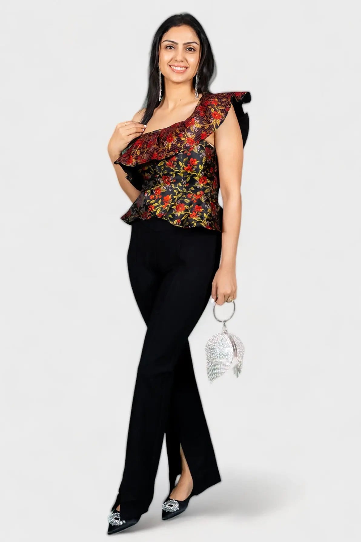 You'll Never Know Floral One Shoulder Top FLYING TOMATO