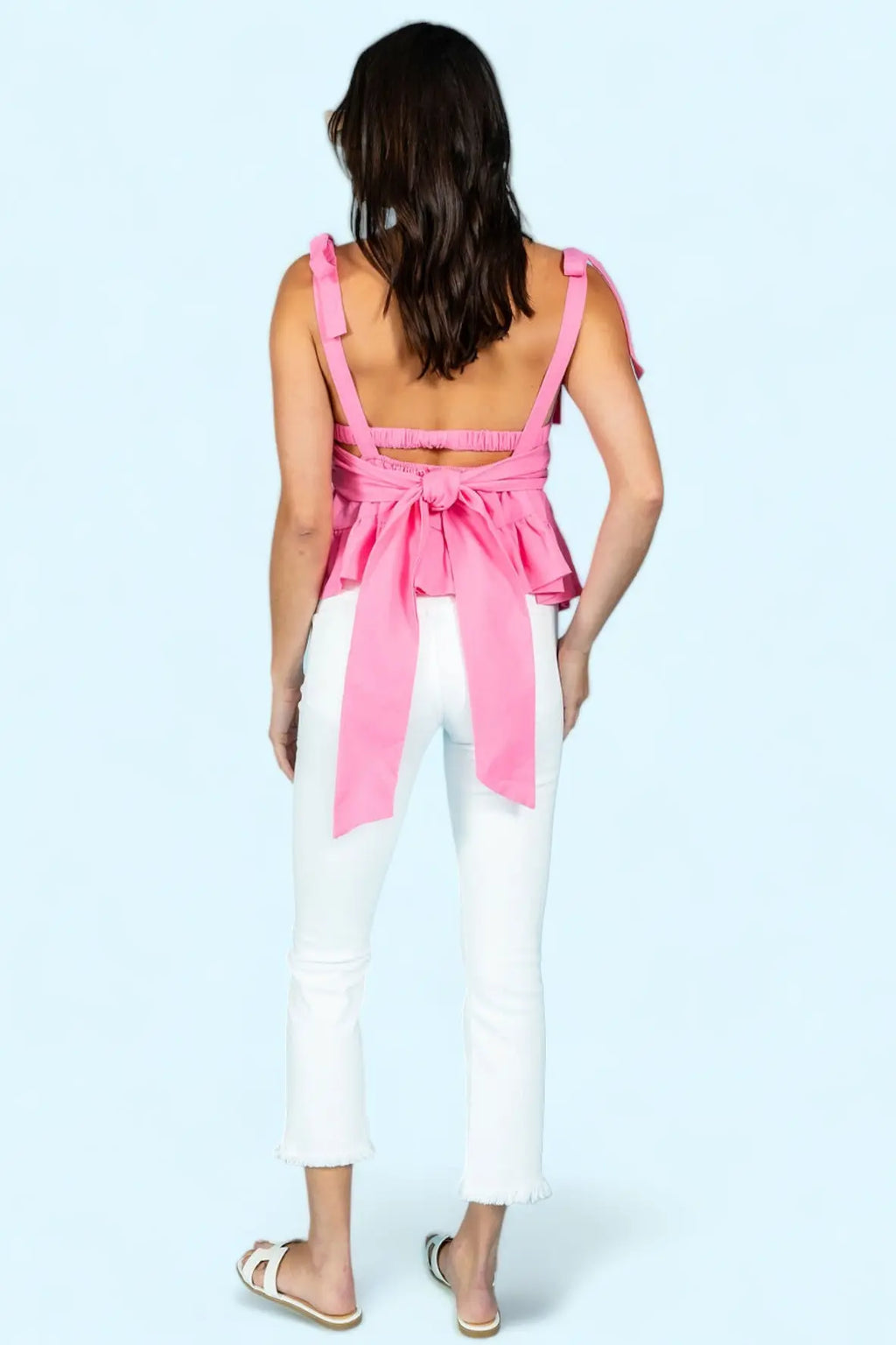 Sending My Love Front Cross Sleeveless Bow Detail Top Lena