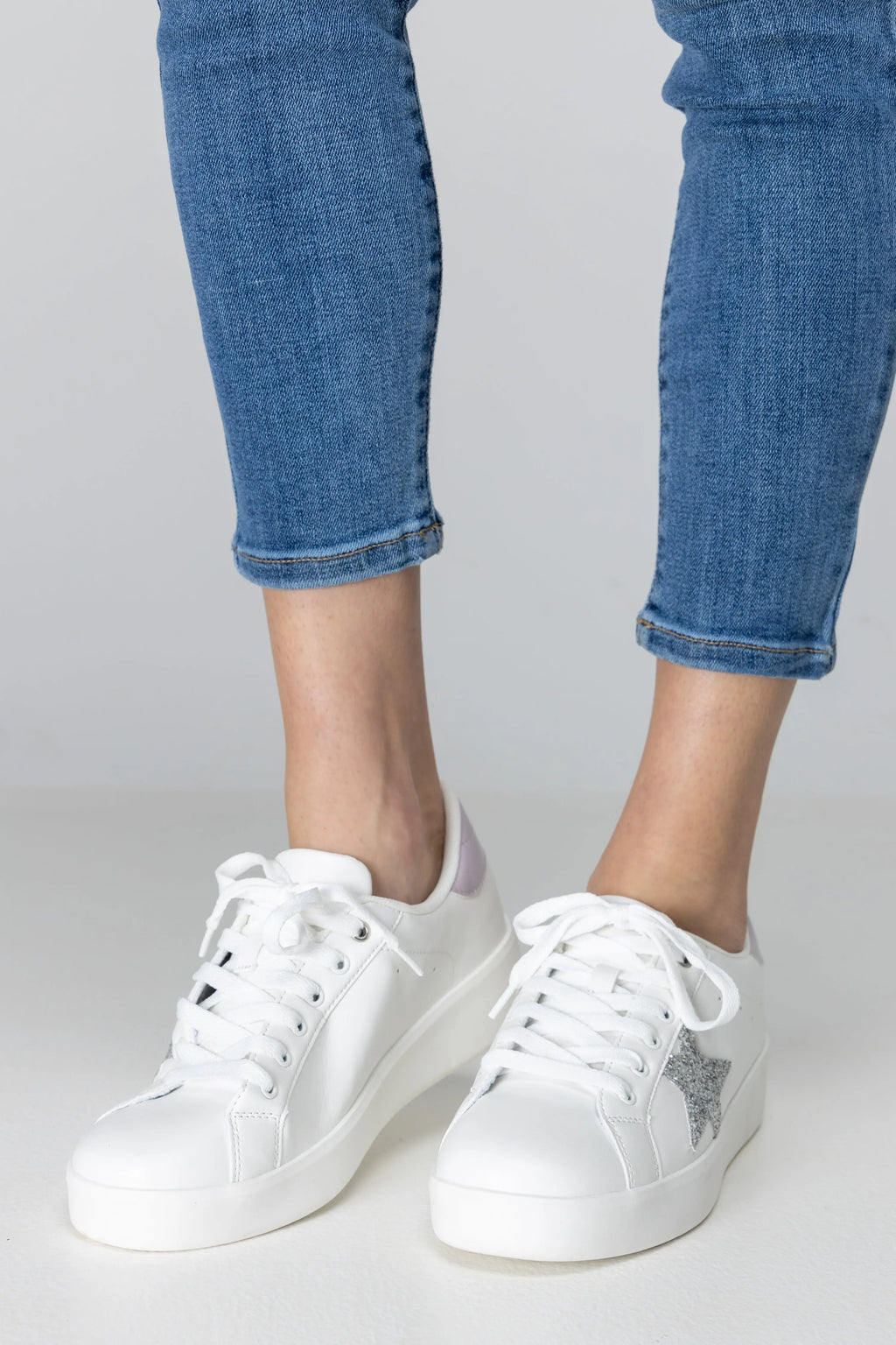 Let Her Go Starry Glitter Star Detail Sneakers RagCompany