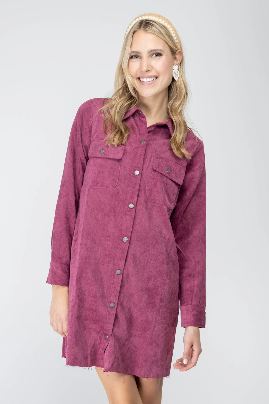 Part Of My Story Corduroy Shirt Dress KORI