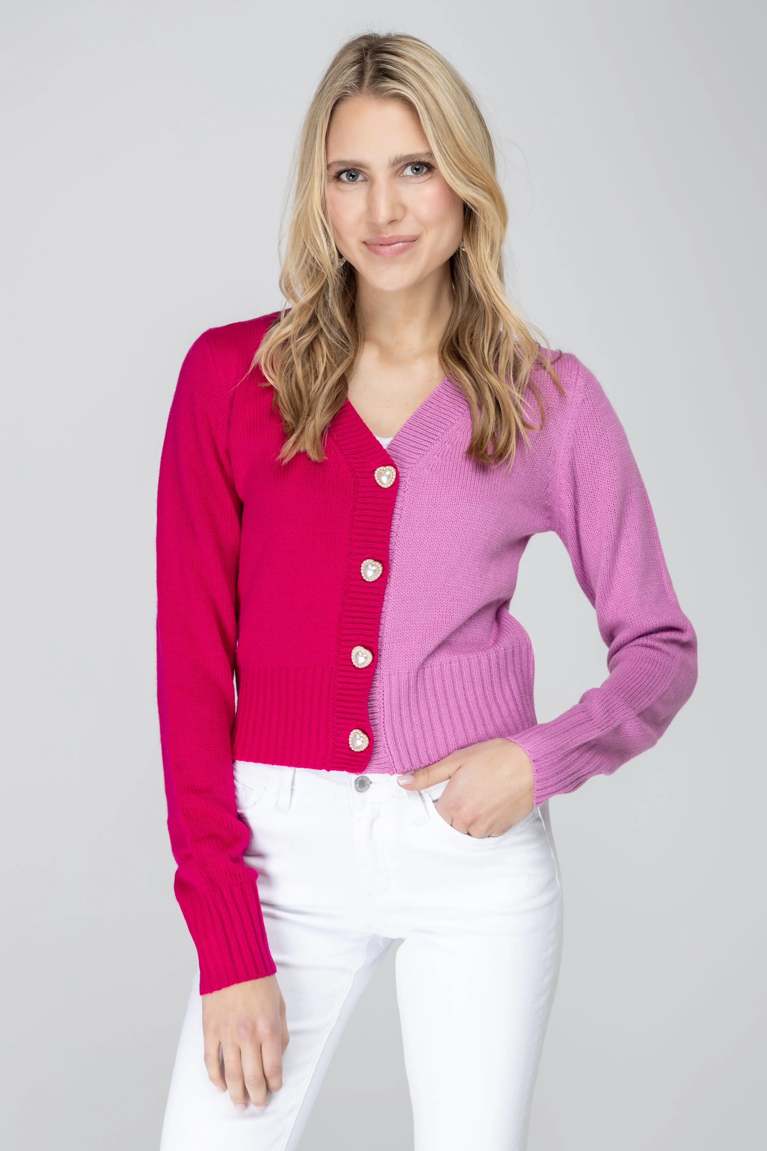 My Heart Will Go On Heart Button Sweater TCEC