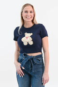Melting My Heart Teddy Bear Sweater Top Apolline