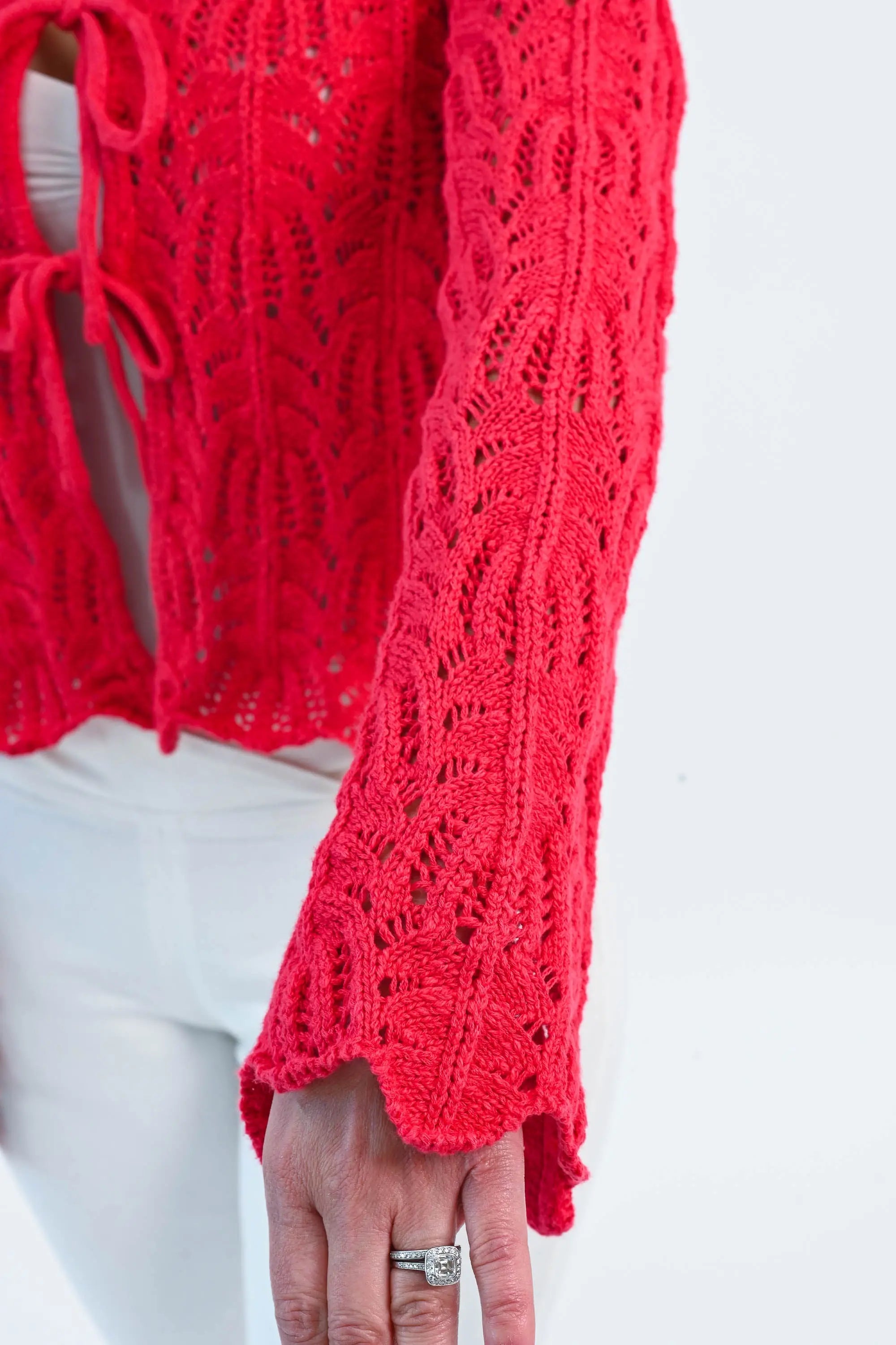 My One True Love Front Tie Knit Cardigan Gilli