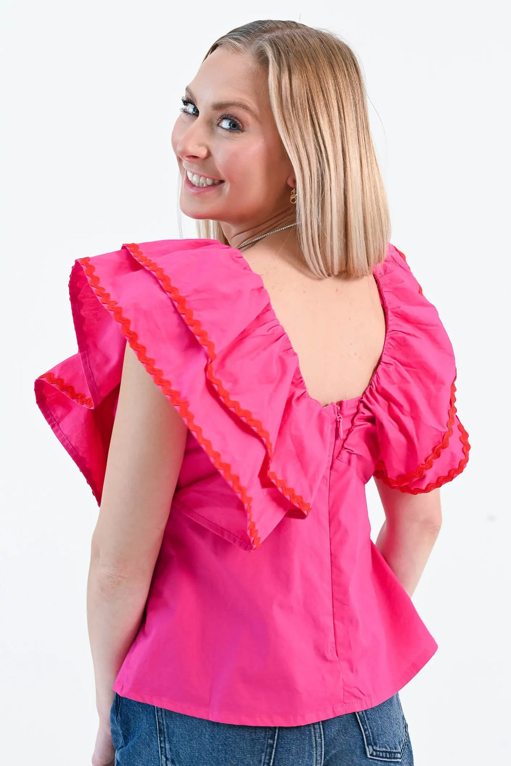 It Needs Passion Pink Ruffle Babydoll Top Sugarlips