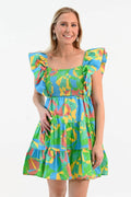 Radiant As Always Flutter Sleeve Dress Peach Love