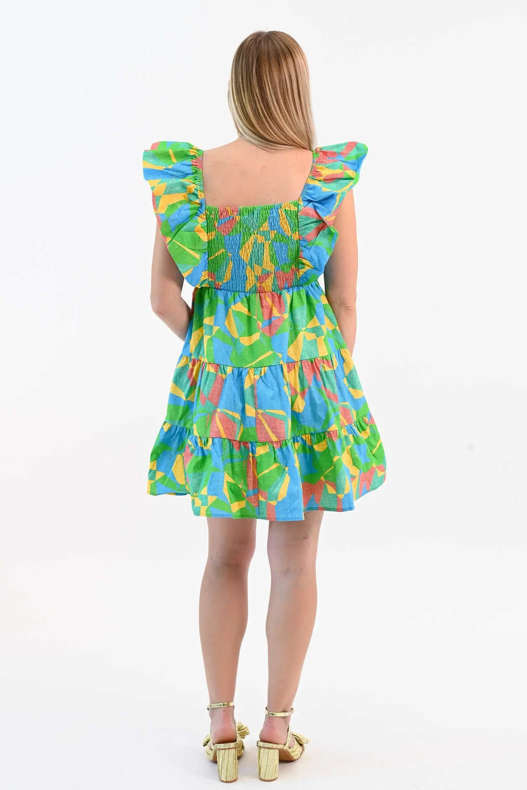 Radiant As Always Flutter Sleeve Dress Peach Love