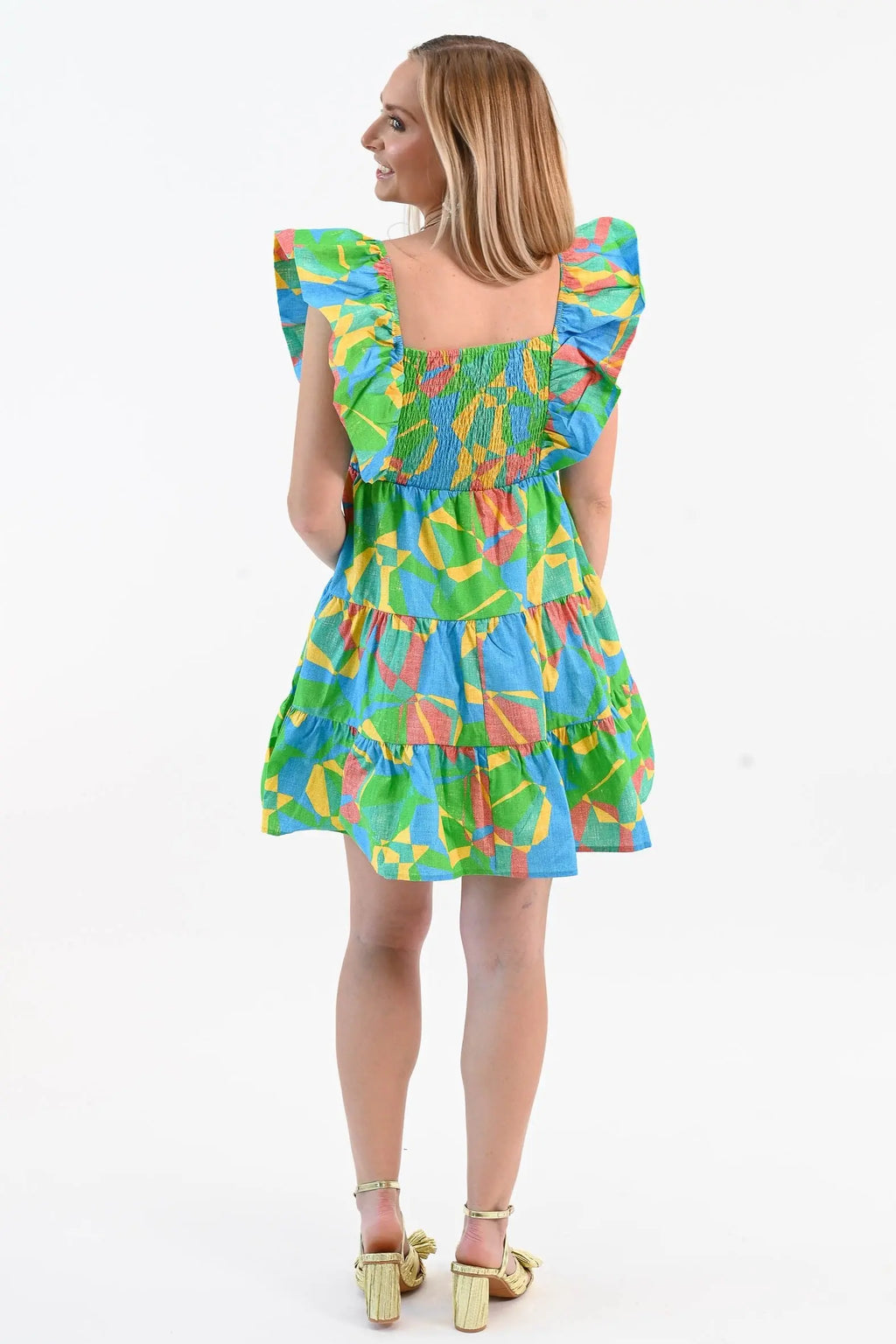 Radiant As Always Flutter Sleeve Dress Peach Love