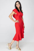 Scarlet Sway Midi Dress FLYING TOMATO