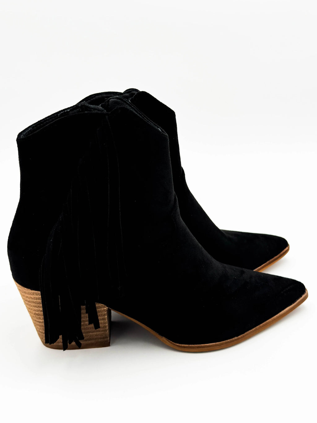 Dixie Tassel Detail Pointed-Toe Western Ankle Boots CCOCCI
