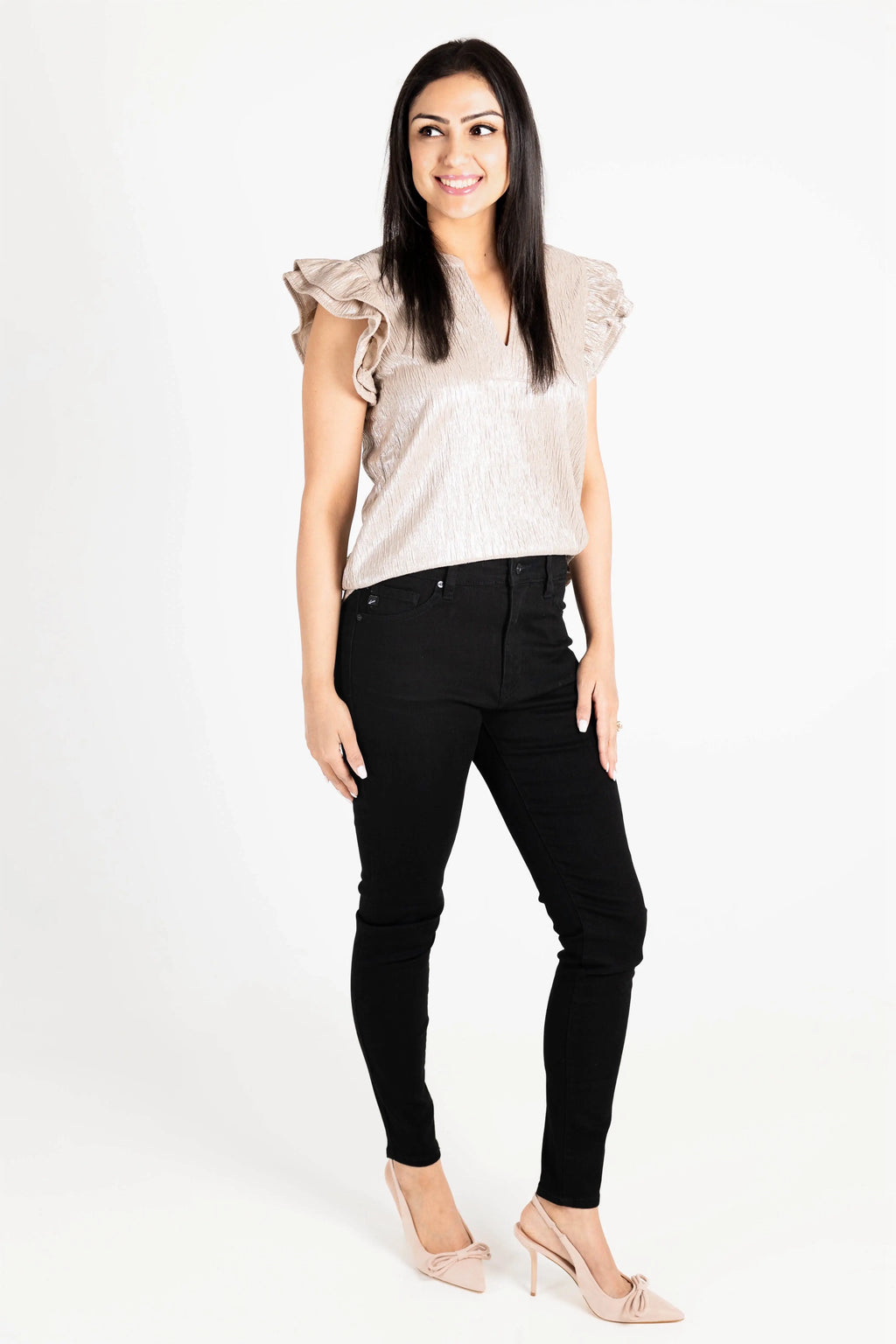 What Just Happened Ruffle Sleeve Top Voy