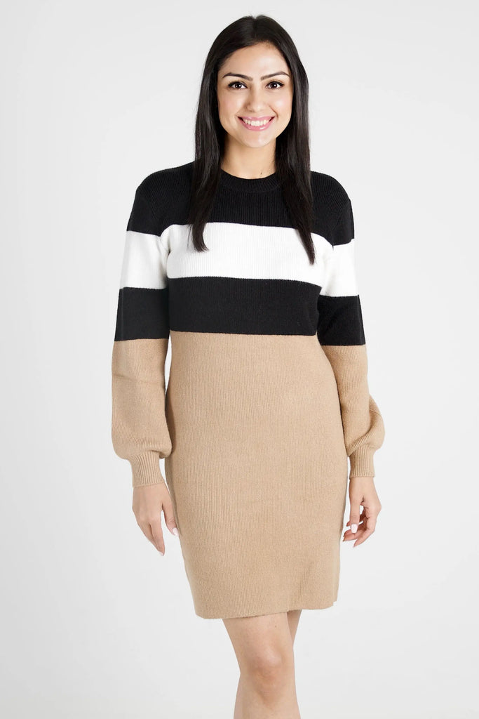 Balloon Sleeve Madewell Bubble Sleeve Sweater Stylish Color Block Sweater Dress Perfect For Casual Occasions Medium Balloon Sleeve Madewell Bubble Sleeve Sweater Stylish Color Block Sweater Dress Perfect For Casual Occasions Medium