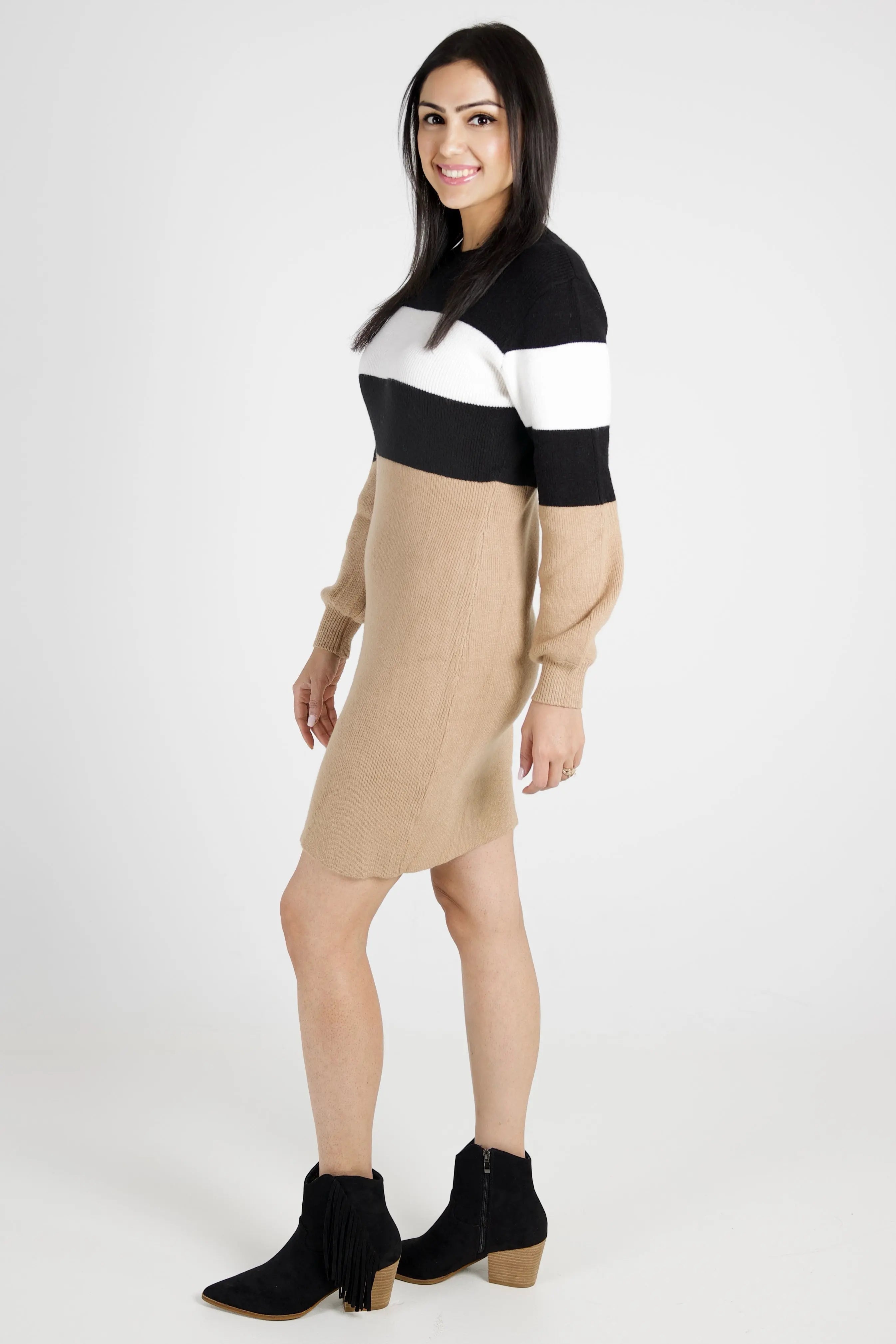 Maverick Color Block Sweater Dress Jess Lea