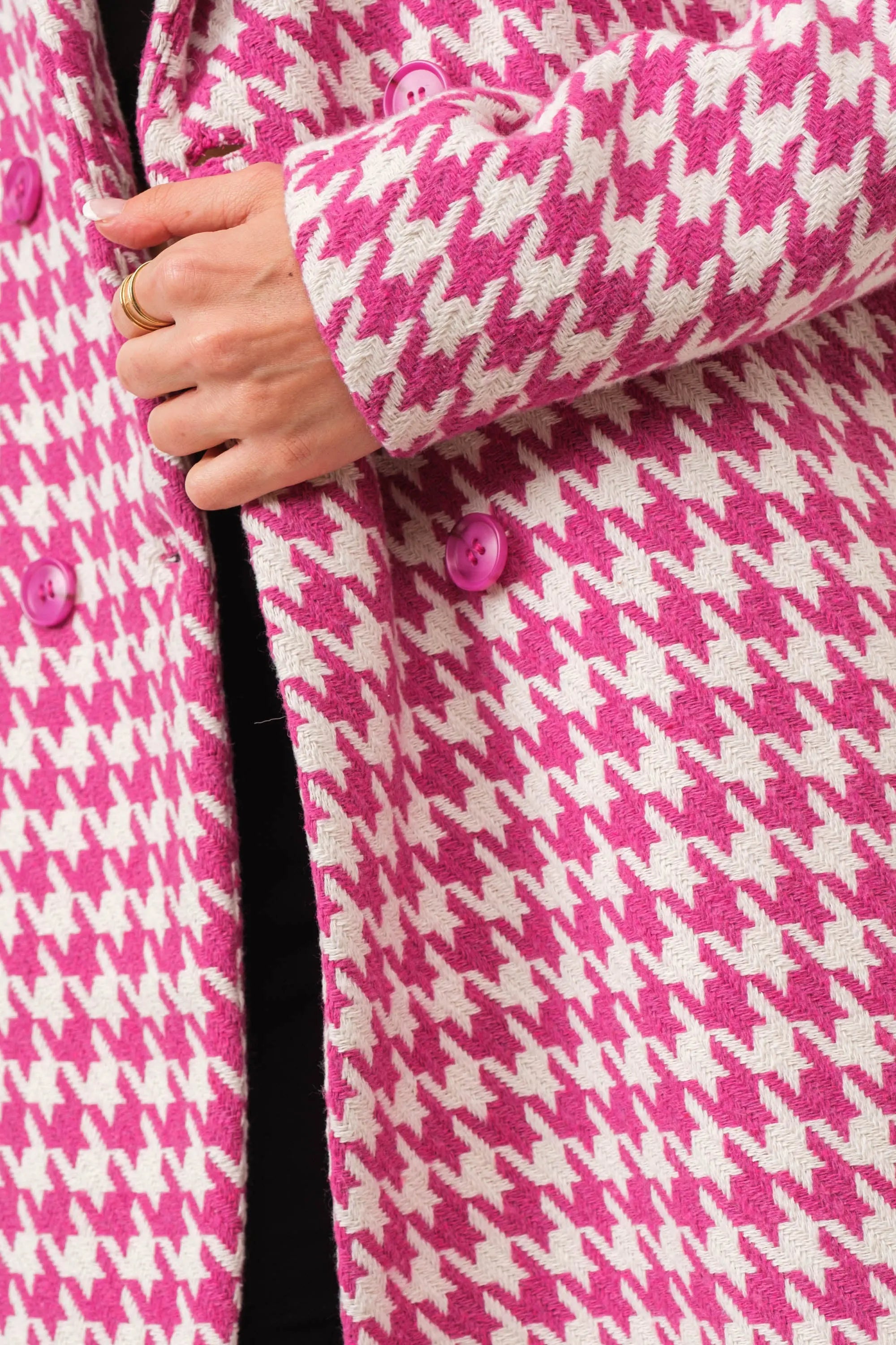 Just The Way You Are Double Breasted Long Coat Tea & Cup