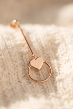 Alina Heart String Earrings, Detail