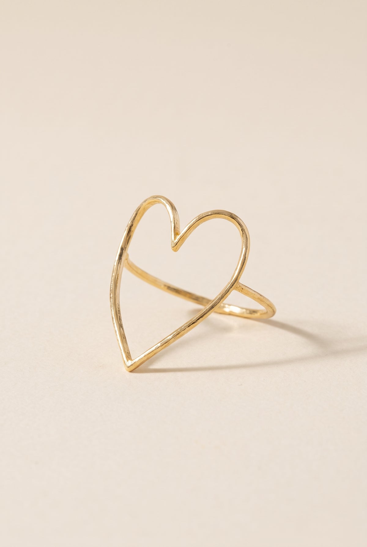 Amaya Heart Cut Out Ring, Gold still life