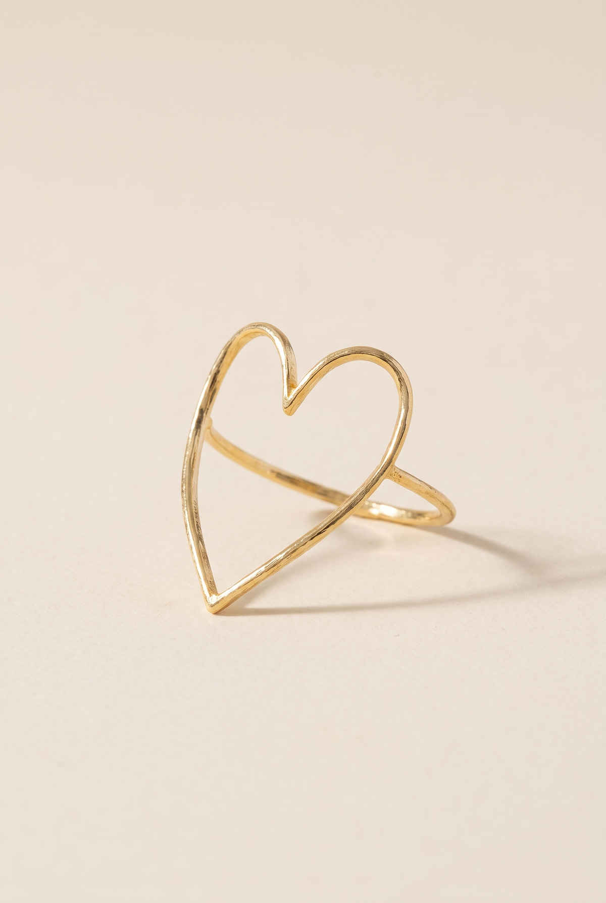 Amaya Heart Cut Out Ring, Gold still life