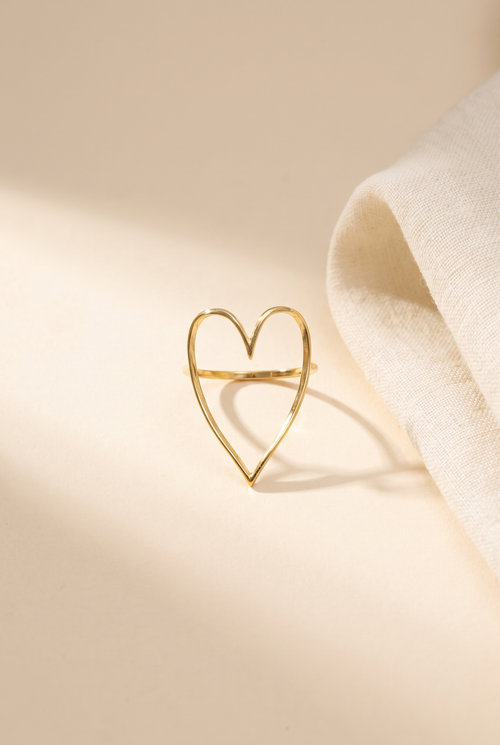 Amaya Heart Cut Out Ring, Still life