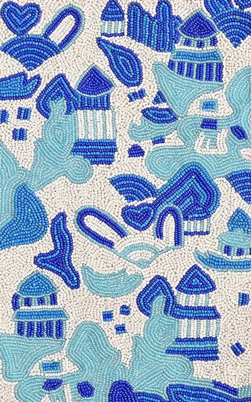 Marina Blue Embellished Tote America & Beyond