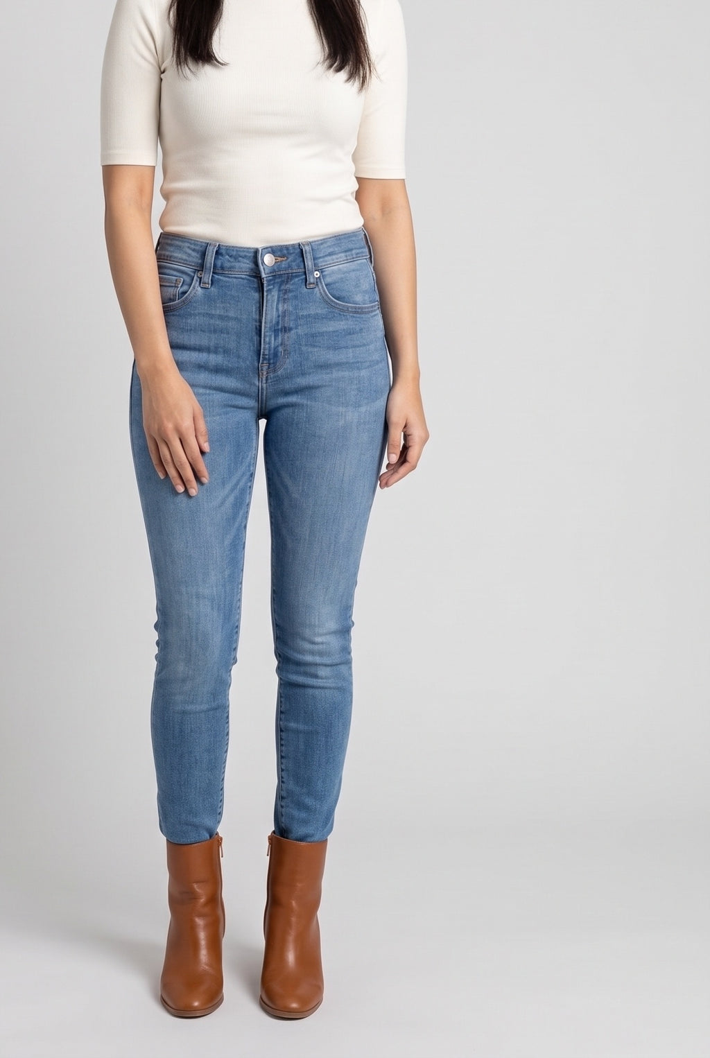 Bold Adventures High Rise Skinny Jeans, Close-up