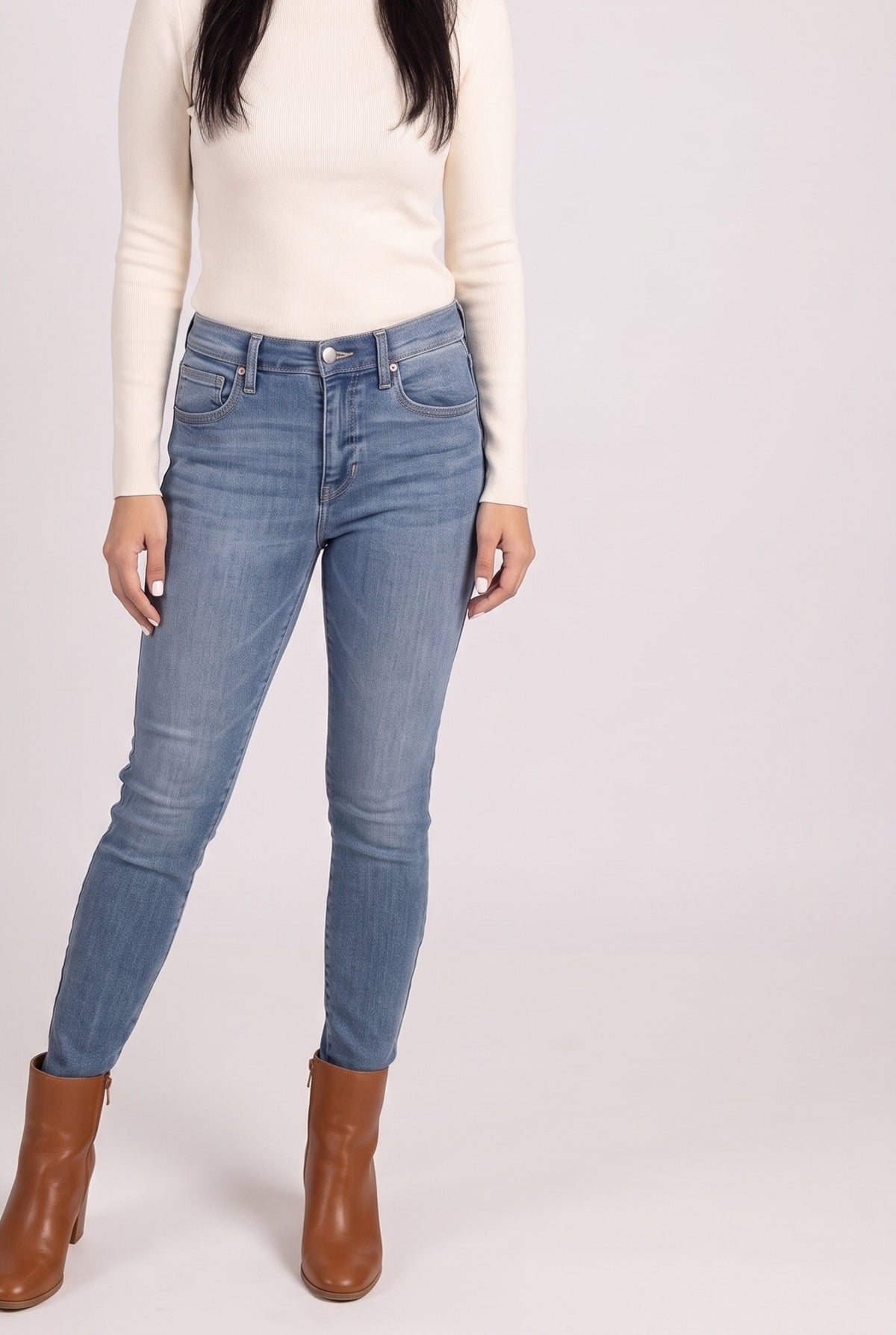Bold Adventures High Rise Skinny Jeans, Front