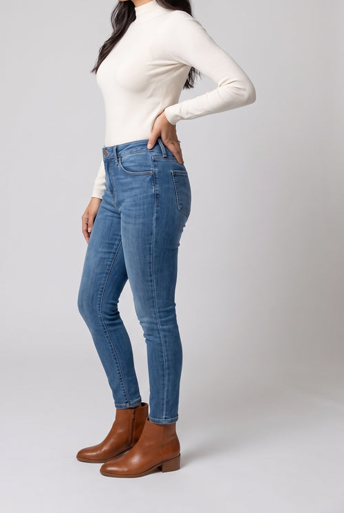 Bold Adventures High Rise Skinny Jeans, Side