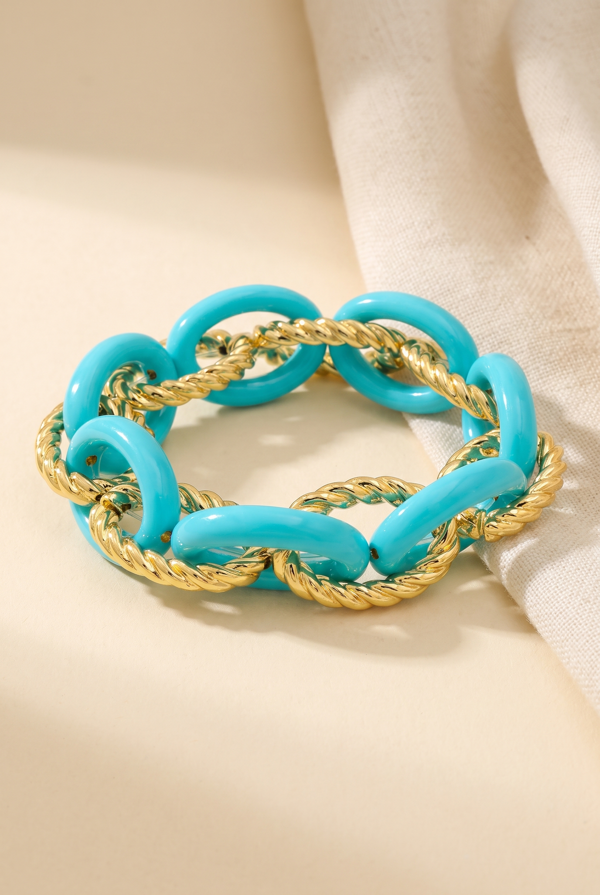 Brooke Aqua Chain Bracelet, Still life